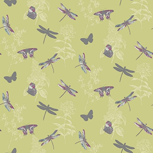 Arthouse 664900 Enchanted Wings Wallpaper, Citrus