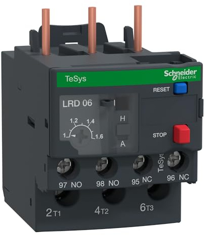 Schneider Electric TeSys LRD - Differential Thermal Overload Relay, 1…1.6A Adjustment Range, Class 10A, Motor Protection, LRD06