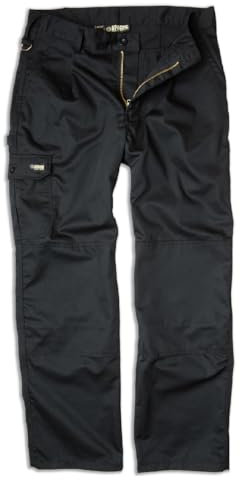 Apache Workwear Cargo Industry Trouser | Black | Size 36 Waist x 31 Leg | Multi Feature Pockets | Hammer Loop | Knee Pad Pocket