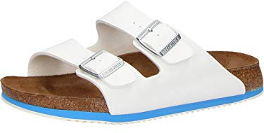 BIRKENSTOCK Arizona Birko-Flor, Unisex Adulto, Blanco/Azul, Talla 47