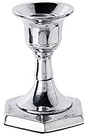 Candelabro metal plateado 8 cm