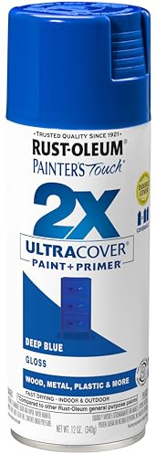 Rust-Oleum Painter's Touch 2X Ultra Cover Spray Paint, Gloss Deep Blue