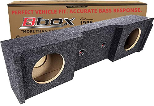 Bbox Dual Sealed 10 Inch Subwoofer Enclosure - Accu-Tuned Subwoofer Box Improves Audio Quality, Sound & Bass - Fits 1999-2007 Chevrolet/GMC Silverado/Sierra Extended Cab,Charcoal
