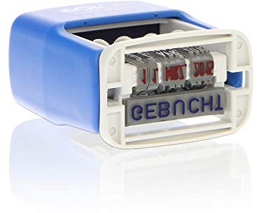 Colop S160/L3 MiniDater 5 x 25 mm, 4 mm Kissen rot/blau Gebucht