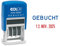 Colop S160/L3 MiniDater 5 x 25 mm, 4 mm Kissen rot/blau Gebucht