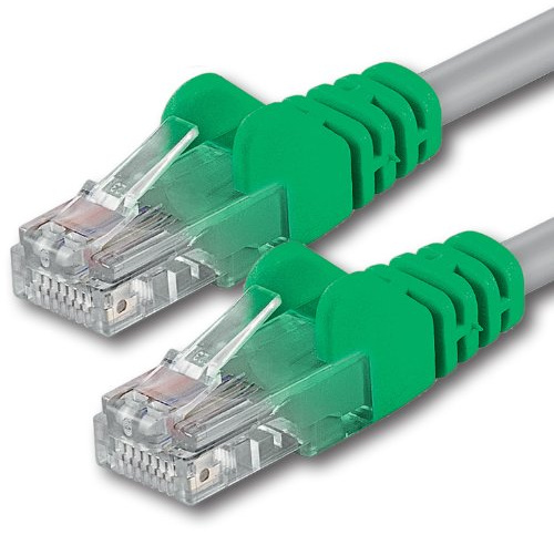 1aTTack - Cavo Ethernet LAN cat. 5 UTP incrociato con 2 porte RJ45, 5m