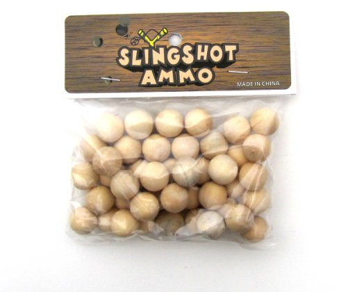 Wooden Pellets Slingshot Ammunition Rounds 40 Wood Sling Shot Ammo Balls