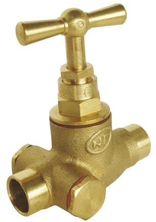 SOMATHERM FOR YOU- grifo de soldadura parada sangrado de tubo de cobre D16 - musone - latón en bruto