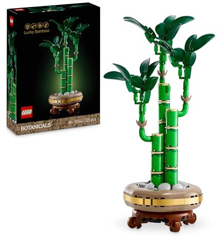 LEGO Botanical Bambú de la Suerte Planta Artificial de Interior, Decoración del Hogar y Oficina, Maqueta para Construir para Adultos, Regalo Romántico para Mujeres, Esposas y Pareja 10344