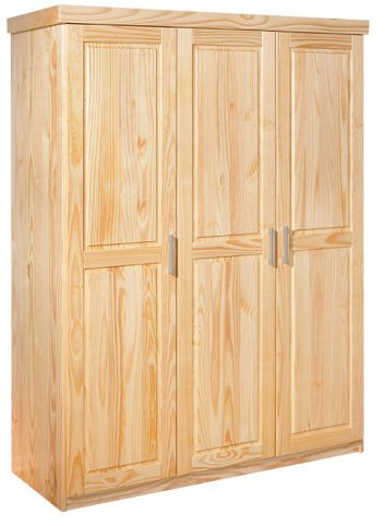 Armoire 3 portes en Pin Massif PELLE
