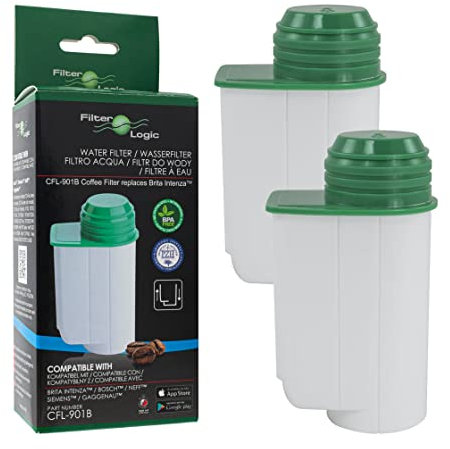 FilterLogic CFL-901B | 2x Filtro acqua sostituisce Brita Intenza, AquaAroma Crema cartuccia compatibile con Siemens, Bosch, Lavazza macchina da caffè automatica