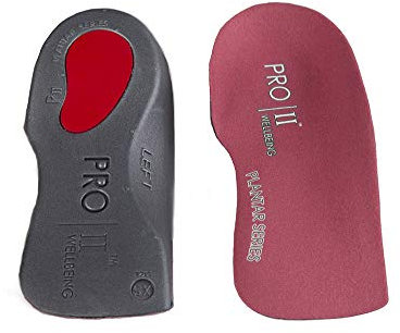 Slim Fit Orthotic Arch Support Insoles, 3/4 Length, Plantar Fascitis & Knee Pain Relief (Pink, 5/6.5 UK)