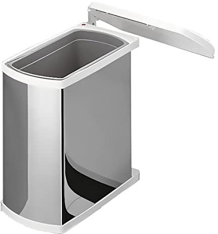 Hailo Öko Flex Küchen-Abfalleimer, Edelstahl, Weiß, One Size