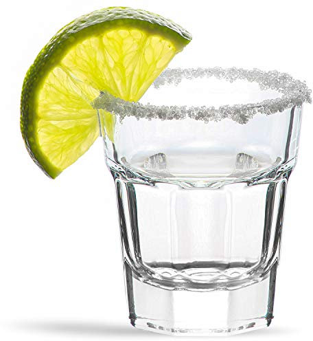 LAV 6x Clear 45ml Aras Shot Glasses - Small Vodka Tequila Jelly Cocktail Mini Dessert Party Drinking Glass Cups Set