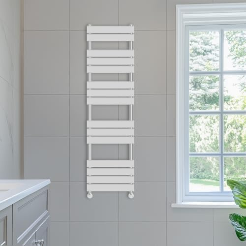 NRG 1600x450mm Flat Panel Heated Towel Rail Bathroom Rad Radiator Chrome