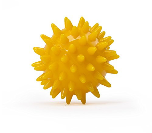 Bodhi Kleiner Noppenball, Igelball mit 5 cm Durchmesser (safran-gelb) Massageball für Selbstmassage, Reha & Fitness, Reflexzonen - auch als Set verfügbar