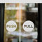 Pull Push Door Stickers 6cm Shop Window Salon Bar Cafe Restaurant Office Vinyl Sign by Wall4stickers