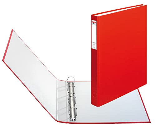herlitz Ringbuch maX.file pRotect A4, 1 Stück, 4-Ring-Kombi-Mechanik, 25 mm Füllhöhe, Rot