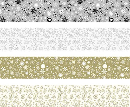 Heyda 204875526 Faltstreifen-Set für Fröbelsterne 1, 5 x 60 cm, 4 Motive Sortiert