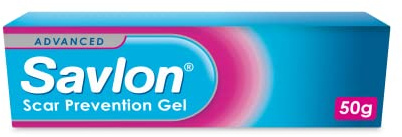 Savlon Scar Prevention Treatment Gel, Speeds Wound Healing, 50g | Soothes minor injuries and superficial burns, reduces skin mark formation, dermatologically tested formula