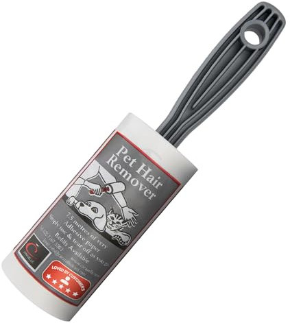 Caraselle Lint Rollers for Pet Hair - Cat & Dog Hair Remover, Lint Roller for Clothes, Furniture, Bedding, Car Interiors, Carpet, Picks up Lint, Hair, Fluff, Debris, 1 x 7.5m Extra Sticky Roller