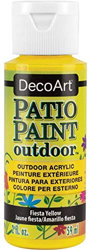 DecoArt Outdoor Acylic Paint, Acrylic, Fiesta Yellow, 59ML