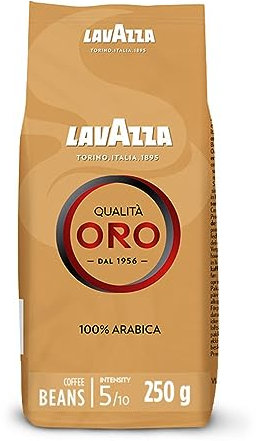 Lavazza Qualità Oro, 100% Arabica Medium Roast Coffee Beans, Pack of 250g