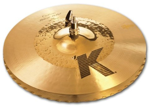 Avedis Zildjian Company K1213 13 1/4in K Custom Hybrid Hi Hat Pair Cast Bronze Cymbals With ZKEY