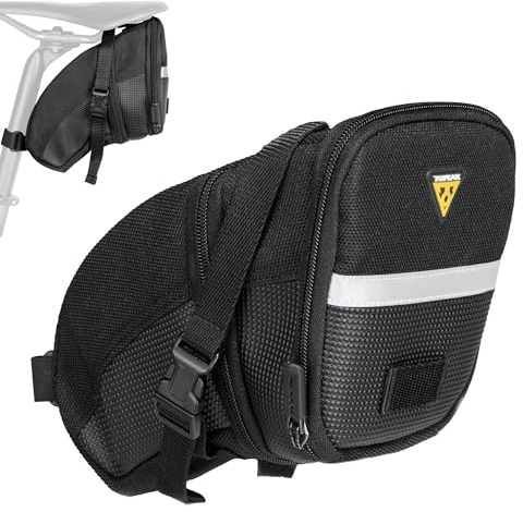 Topeak Wedge Pack Aero cuña con Correas, Hombre, Negro, L