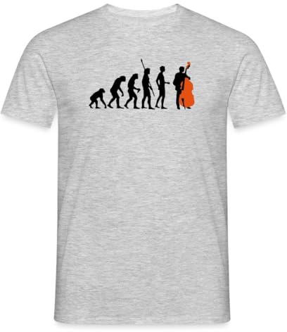 Spreadshirt Contrebasse Évolution du Singe Au Contrebassiste T Shirt Homme