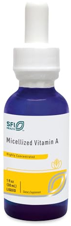 SFI Health Klaire Labs Micellized Vitamin A Drops, 1 Fl Oz, 600 Servings