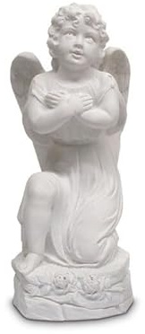 legendURN Polystone Angel Grave Sculpture | Polystone Angel Gravestone or Grave Monument Sculpture