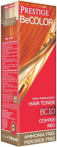 Vips Prestige - BeColor Tinte Semi Permanente Color Cobre rojizo BC10, Sin Amoniaco Sin Peroxide