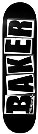 Baker Brand Logo Deck-8.0 Black/White Skateboard Deck