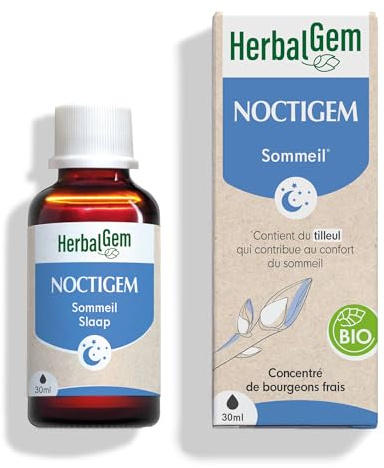 HerbalGem Noctigem Bio, Tilleul et Figuier, Procure Un Repos Nocturne Bon et sain, Gemmothérapie Concentrée 30 ML