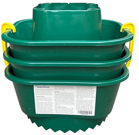 Selections Pack of 3 Tomato and Vegetable Growbag Pots for Indoor and Outdoor Usage, Large