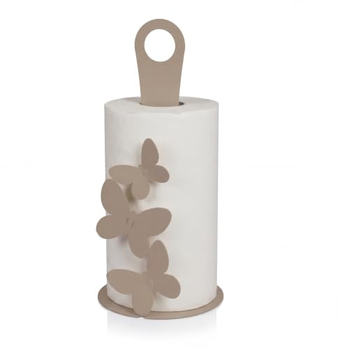 Arti & Mestieri Butterfly Porta rotoli da cucina in ferro 15x33 cm (Beige)
