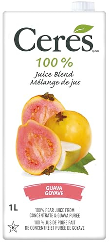Ceres 100% All Natural Pure Fruit Juice Blend | Gluten Free | Rich in Vitamin C | No Sugar or Preservatives Added, 33.8 FL OZ, Guava (Pack of 1)