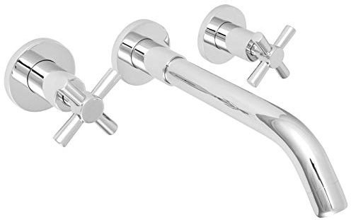 Welfenstein 3-Loch Unterputzarmatur 3L-14W4 Kreuzgriff Mischer für Waschbecken u. Waschschalen