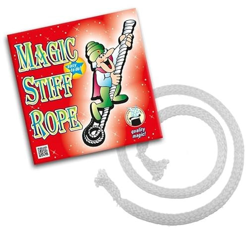 Stiff Rope Zaubertrick für Kinder | Indischer Seiltrick aus Zauberkasten | Seil starr Zaubern | Zauber-Seil für Zauberer ab 14 Jahren | Professionelle Zaubertricks und Zauberartikel