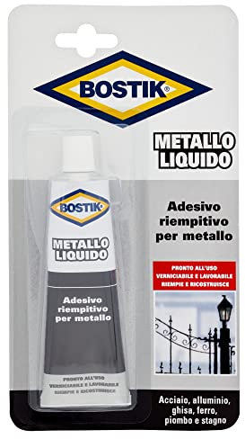 Bostik Metallo Liquido adesivo extra forte per l'incollaggio di metallo con metallo, blister 55ml