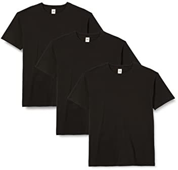 Fruit of the Loom Men's Heavy T Shirt, Black, M UK