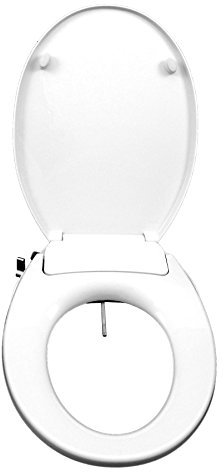 CG108 Klodeckel mit Absenkautomatik | Dusch-WC im Toilettensitz integriert | Funktioniert ohne Strom | Reinigung mit Wasser | optimale Intimpflege | Bidet und Toilettendeckel in einem