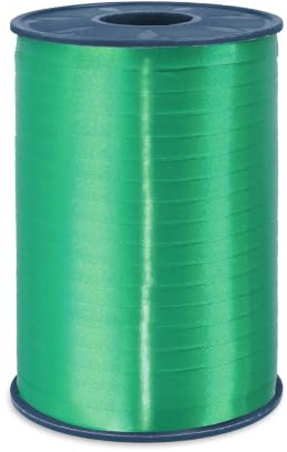 C.E. PATTBERG Nastro colore verde, rotolo nastro regalo, lungh. 500 m, largh. 5 mm, per decorare, abbellire pacchetti di Natale e pacchi regalo in ogni occasione