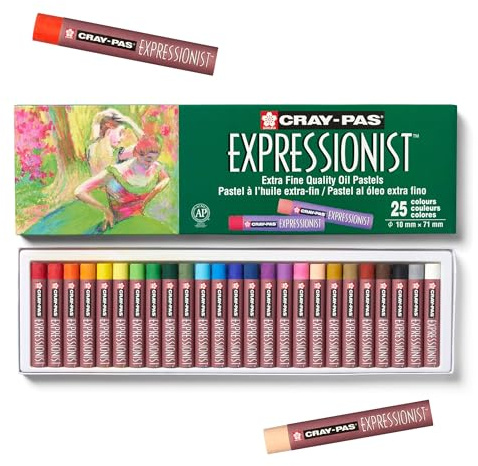 Set of 25 Cray Pas Expressionist Oil Pastel, Assorted Colours
