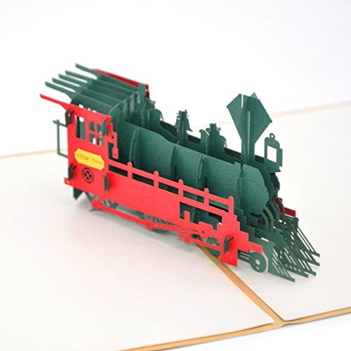 Medigy 3D Pop Up tarjetas de felicitación tren Retro tarjetas en blanco para Occastions más