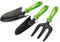 Draper 83972 Lot de 3 Outils à Main en Acier au Carbone Fourche, truelle et truelle de Transplantation, Vert