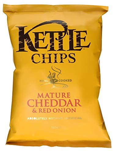 Kettle Chips Cheddar & Red Onion, 150g