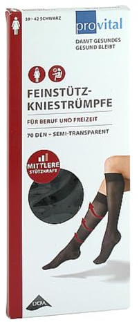 Wellneuss GmbH & Co. KG PROVITAL 70den Stützkniestrümpfe Gr.39-42 schwarz 2 St