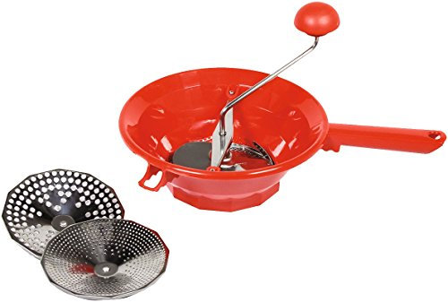 Moulin à légumes plastique rouge - Diamètre 24 cm